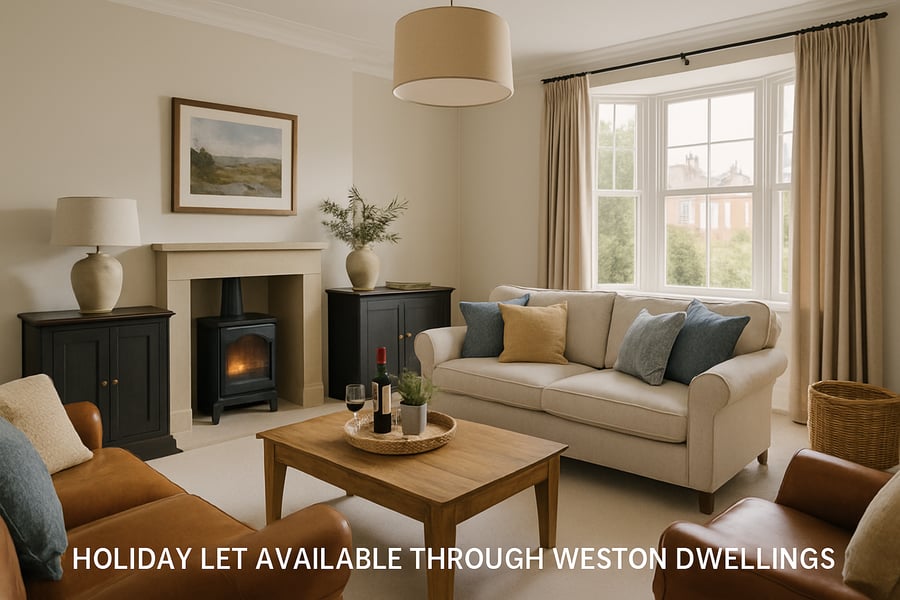 A beautifully furnished holiday let property available through Weston Dwellings
